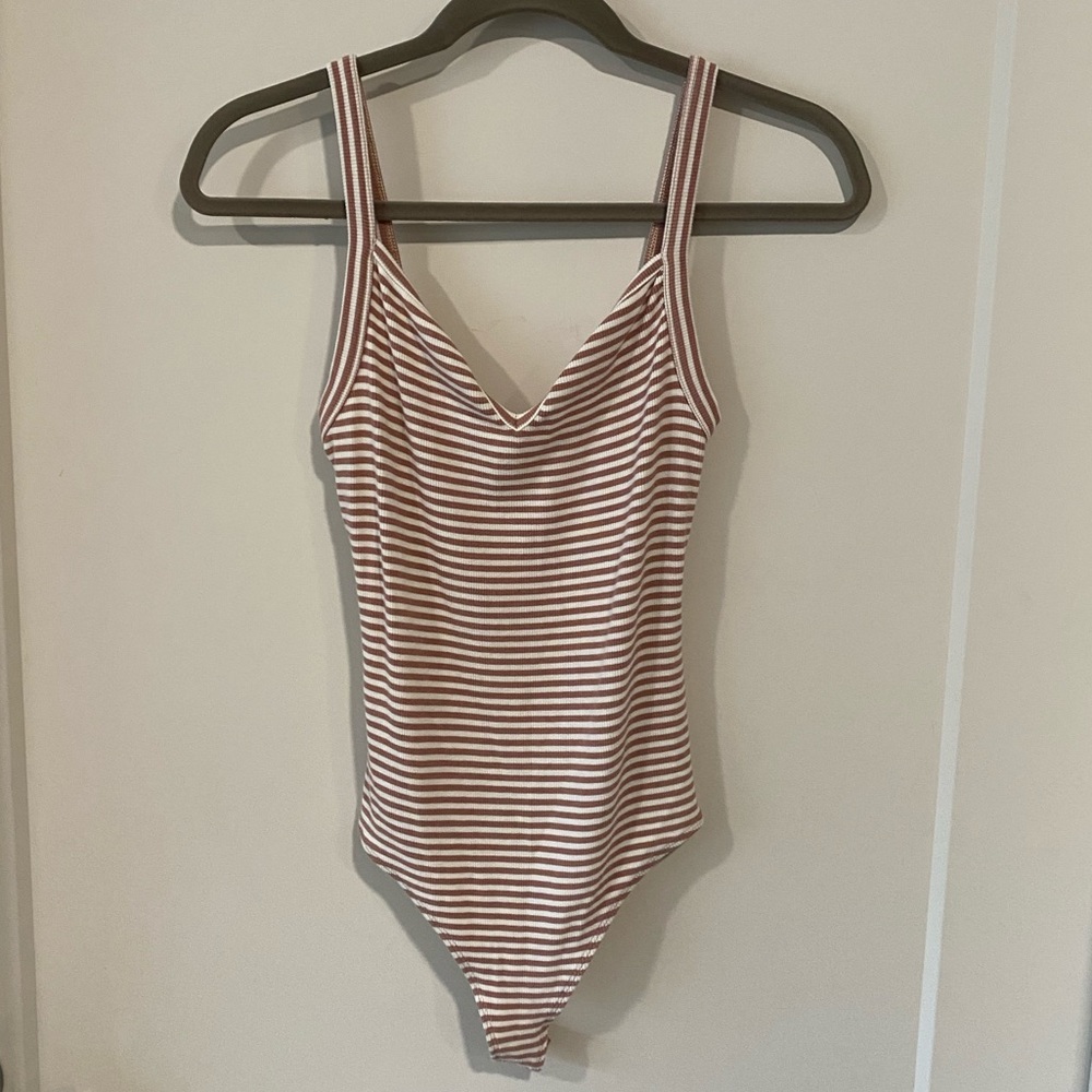 Privacy Please Striped Bodysuit